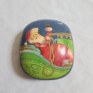 Santa Claus in Sleigh Kashmir Trinket Box